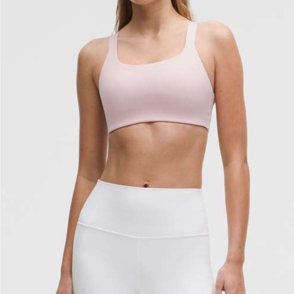 Lululemon Ultralu Square-Neck Workout Bra *Medium Support, B/C Cup Pink Haze